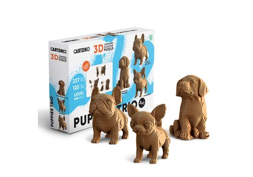 фото 1 - Картонный конструктор "Cartonic 3D Puzzle PUPPIES TRIO"