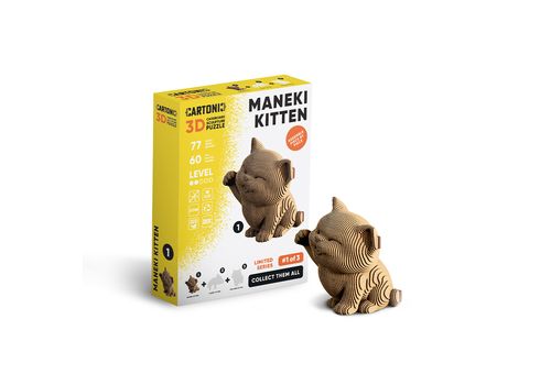 фото 1 - Картонный конструктор "Cartonic 3D Puzzle MANEKI KITTEN"