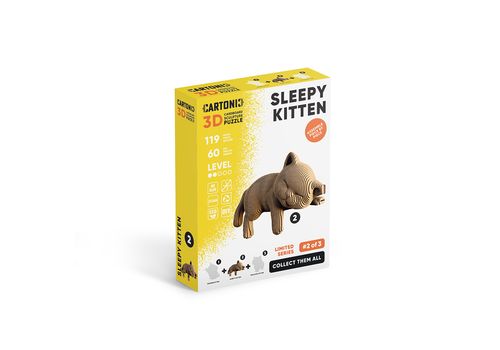 фото 9 - Картонный конструктор "Cartonic 3D Puzzle SLEEPY KITTEN"