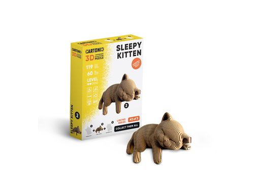 фото 1 - Картонный конструктор "Cartonic 3D Puzzle SLEEPY KITTEN"