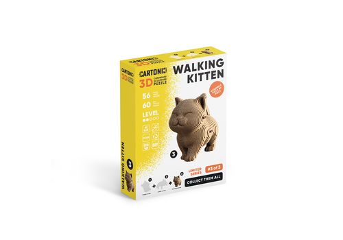 фото 9 - Картонний конструктор "Cartonic 3D Puzzle WALKING KITTEN"