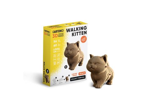 фото 1 - Картонний конструктор "Cartonic 3D Puzzle WALKING KITTEN"