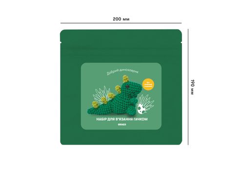 фото 4 - Набор для вязания крючком Динозавр ORNER
