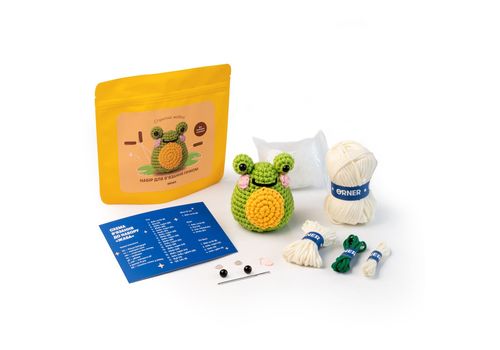 фото 1 - Набор для вязания крючком Лягушка ORNER