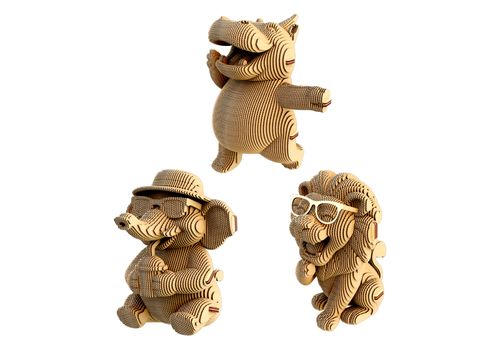 фото 5 - Картонный конструктор Cartonic 3D Puzzle SAFARI TRIO