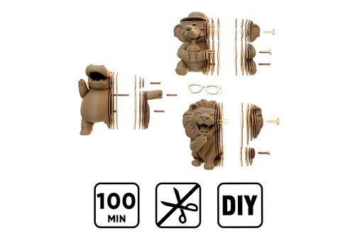 фото 16 - Картонный конструктор Cartonic 3D Puzzle SAFARI TRIO