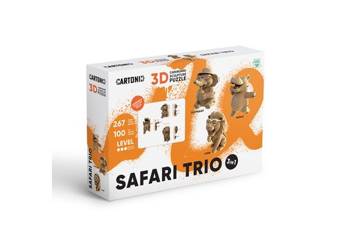 фото 18 - Картонный конструктор Cartonic 3D Puzzle SAFARI TRIO
