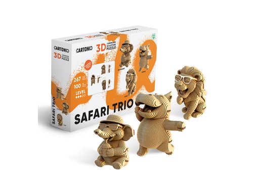 фото 1 - Картонный конструктор Cartonic 3D Puzzle SAFARI TRIO