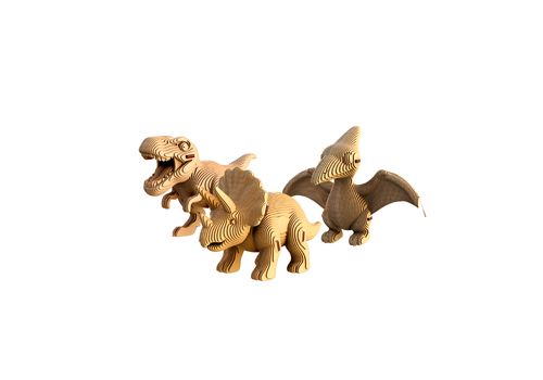 фото 4 - Картонный конструкторсCartonic 3D Puzzle DINOS TRIO