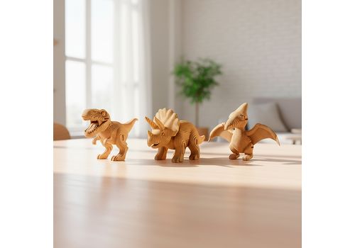 фото 5 - Картонный конструкторсCartonic 3D Puzzle DINOS TRIO