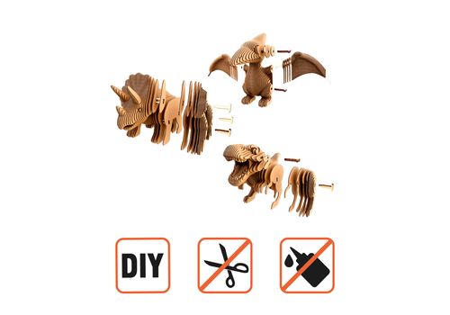 фото 7 - Картонный конструкторсCartonic 3D Puzzle DINOS TRIO