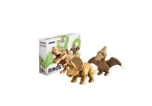 фото 1 - Картонный конструкторсCartonic 3D Puzzle DINOS TRIO