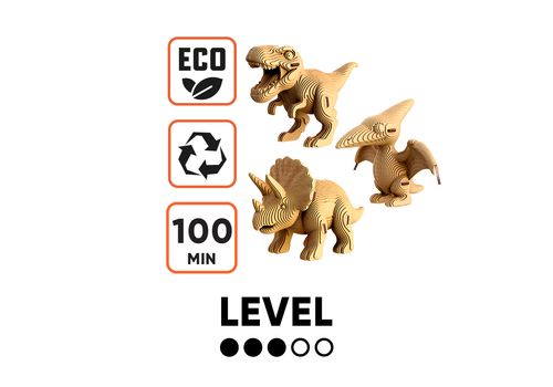 фото 10 - Картонный конструкторсCartonic 3D Puzzle DINOS TRIO