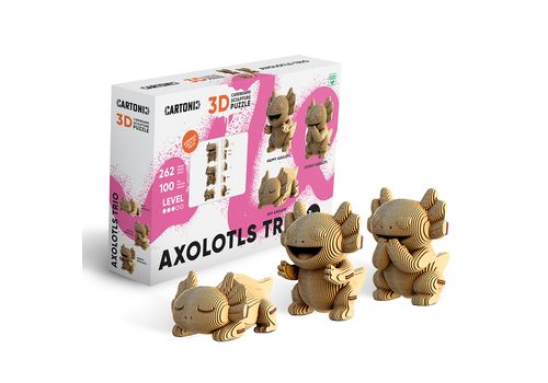 зображення 1 - Картонний конструктор Cartonic 3D Puzzle AXOLOTLS TRIO