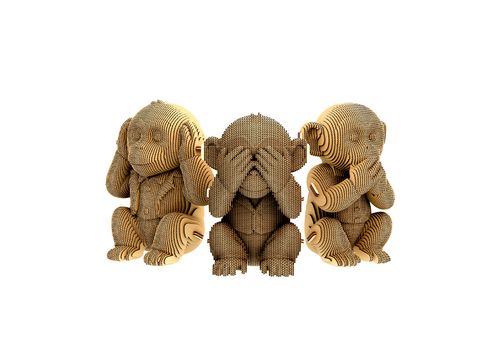 фото 5 - Cartonic 3D Puzzle MONKEYS TRIO