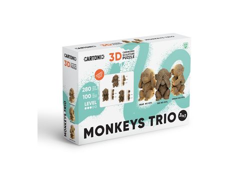 фото 17 - Cartonic 3D Puzzle MONKEYS TRIO