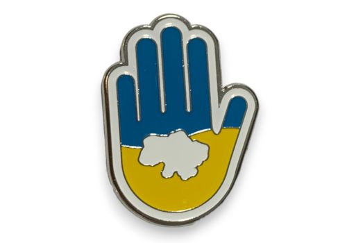 фото 1 - Значок латунь з травленням "Долоня" 4Profi