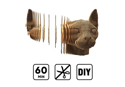 фото 9 - Картонный конструктор "Cartonic 3D Puzzle Sphynx cat" 1DEA.me