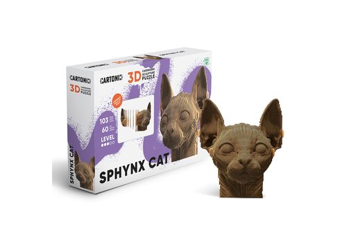 фото 1 - Картонный конструктор "Cartonic 3D Puzzle Sphynx cat" 1DEA.me