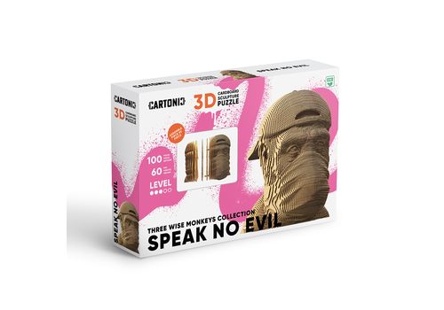 фото 11 - Картонный конструктор "Cartonic 3D Puzzle Three Wise Monkeys. Speak No Evil" 1DEA.me