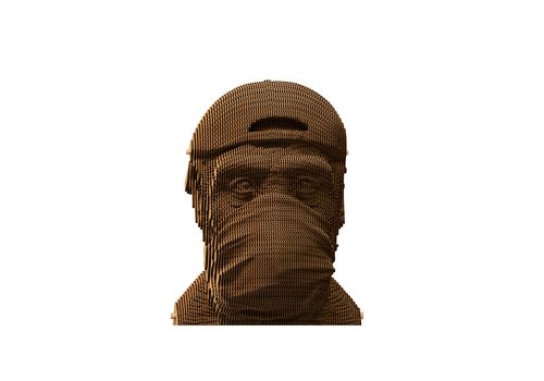 фото 4 - Картонный конструктор "Cartonic 3D Puzzle Three Wise Monkeys. Speak No Evil" 1DEA.me