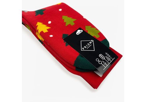 зображення 2 - Шкарпетки теплі махрові "Зимові ялинки" Prizmo