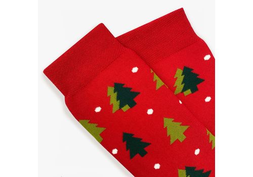 зображення 3 - Шкарпетки теплі махрові "Зимові ялинки" Prizmo