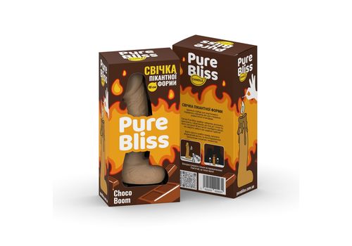 фото 2 - Свеча член 15 см Pure Bliss - Brown Choco Boom