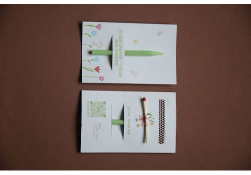 фото 1 - Дизайнерские ткрытки с натуральной свечой Загадай бажання - і нехай воно розквітне! MAINсandle b