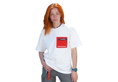зображення 1 - Oversize футболка Матюкаюся Молочна