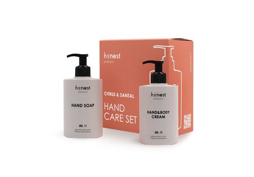 зображення 1 - Подарунковий набір мило та крем для рук  citrus & santal honest products