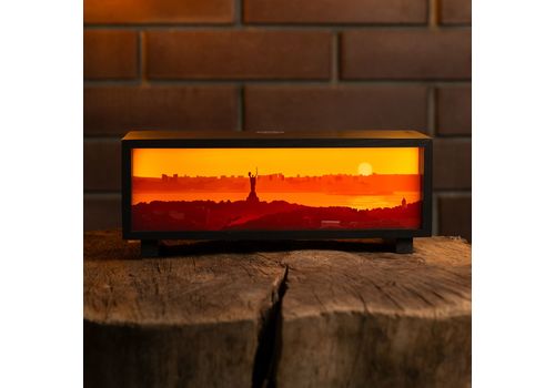 зображення 3 - Нічник-панорама Вечірній Київ, чорний (LED, Акумулятор, USB Type-C)