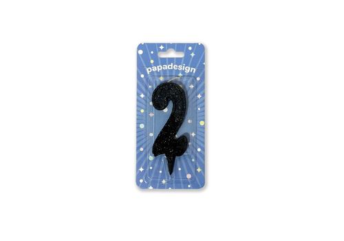 фото 1 - Свечка-цифра "2" чёрная Papadesign