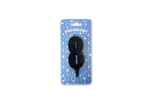фото 1 - Свечка-цифра "8" чёрная Papadesign