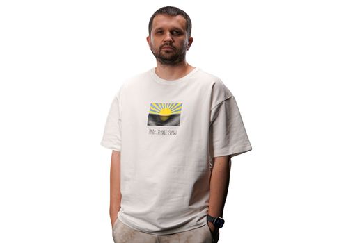 фото 1 - Oversize футболка Сонце Донбасу, Молочный