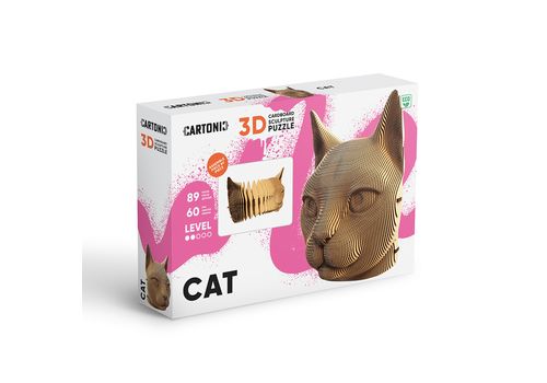 фото 13 - Картонний конструктор 1DEA.me "Cartonic 3D Puzzle CAT"