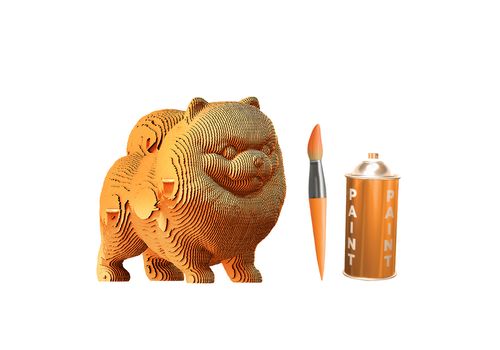 фото 11 - Картонный конструктор "Cartonic 3D Puzzle Pomeranian spitz" 1DEA.me
