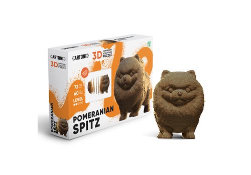 фото 1 - Картонный конструктор "Cartonic 3D Puzzle Pomeranian spitz" 1DEA.me