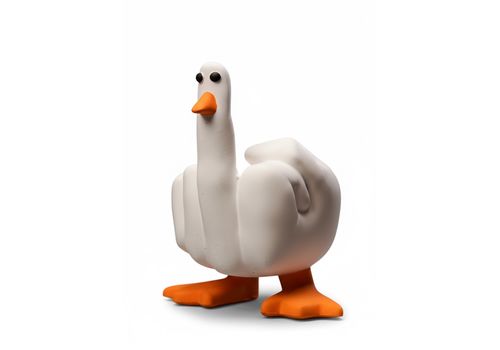 фото 1 - Аромасвеча с деревянным фитилем F+ck duck, Белая