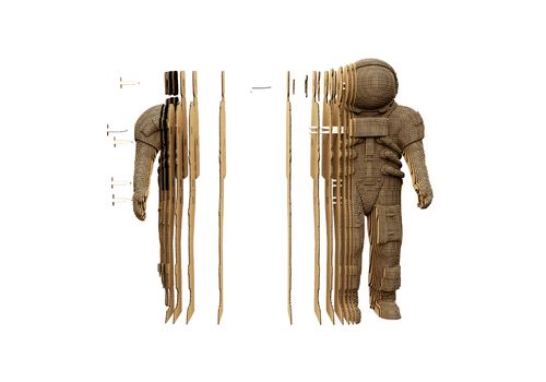 зображення 7 - Картонний конструктор 1DEA.me "Cartonic 3D Puzzle ASTRONAUT"