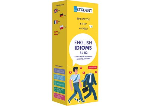 зображення 1 - Картки для вивчення англійської мови English Student - Idioms B1-B2  (500 карток)