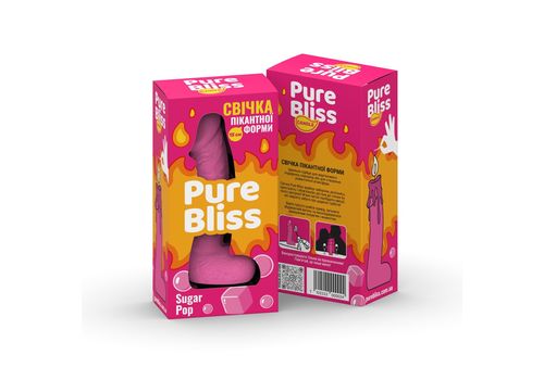 фото 3 - Свеча член 15 см Pure Bliss - Pink Sugar Pop