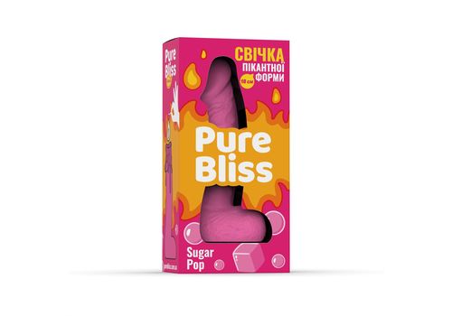 фото 1 - Свеча член 18 см Pure Bliss - Pink Sugar Pop