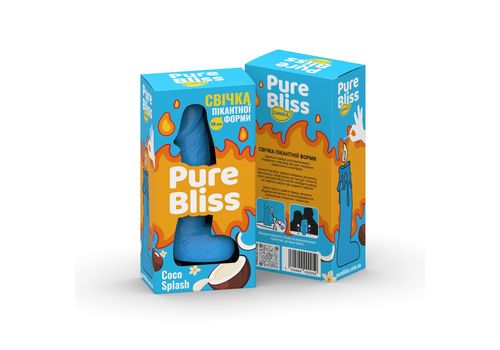 зображення 1 - Свічка член 18 см Pure Bliss - Blue Coco Splash