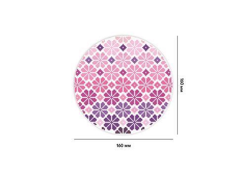 фото 5 - Набор для вышивки Орнамент. Пурпурные цветы 16 см