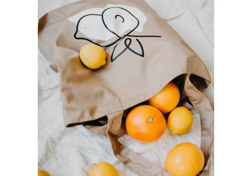 фото 7 - Еко сумка Gifty "Лимони" L бежевый