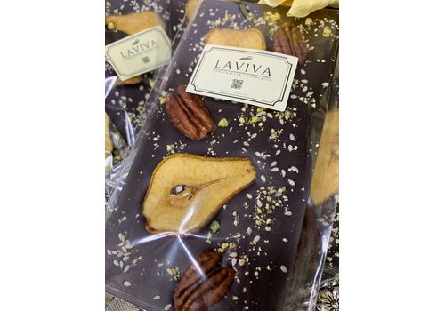 зображення 3 - Шоколад Laviva Chocolates "Груша" чорний 73%, 100г