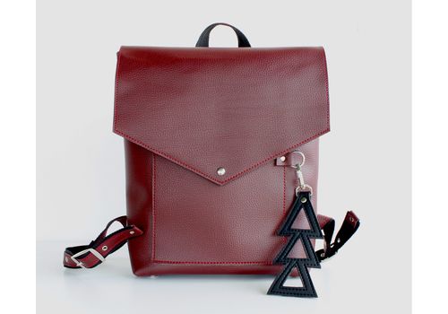 зображення 1 - Рюкзак з екошкіри "WINE RED PASSION"   35x28х10
