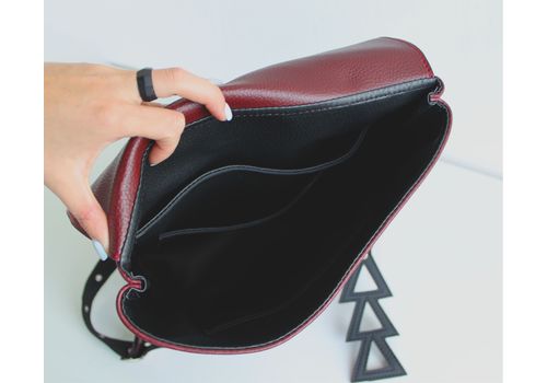 зображення 5 - Рюкзак з екошкіри "WINE RED PASSION"   35x28х10