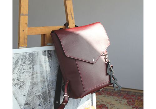 зображення 7 - Рюкзак з екошкіри "WINE RED PASSION"   35x28х10